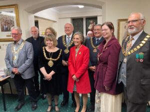 The Mayor of Todmorden with other civic dignitaries at her Civic Service.
