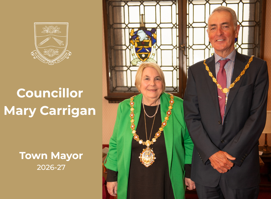 An image of the Mayor of Todmorden, Councillor Mary Carrigan and her Consort, Councillor Denis Skelton.