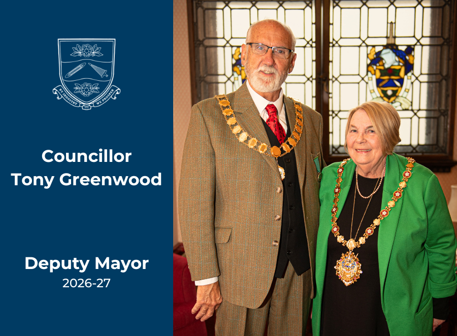 An image of the Deputy Mayor, Councillor Tony Greenwood and the Mayor, Councillor Mary Carrigan